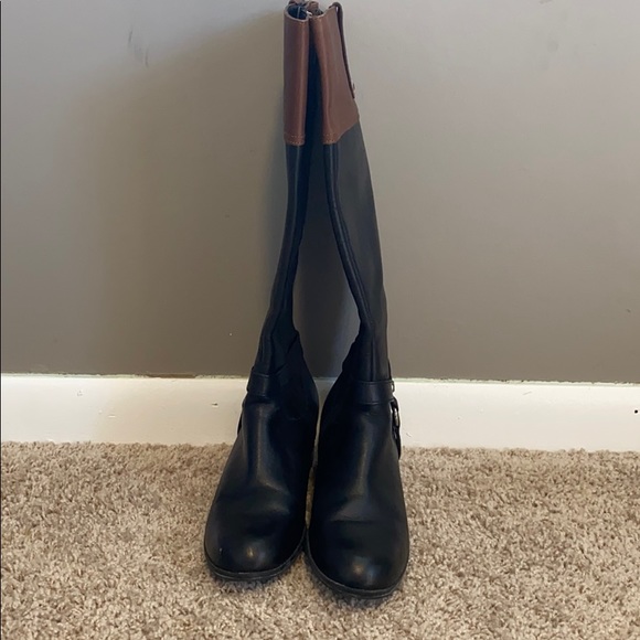 Back and tan tall boots - Picture 2 of 3